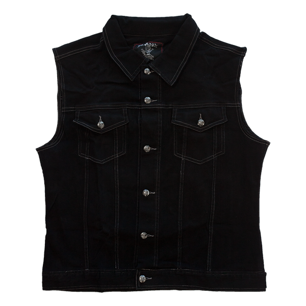 Black Denim Vest Slash Merch