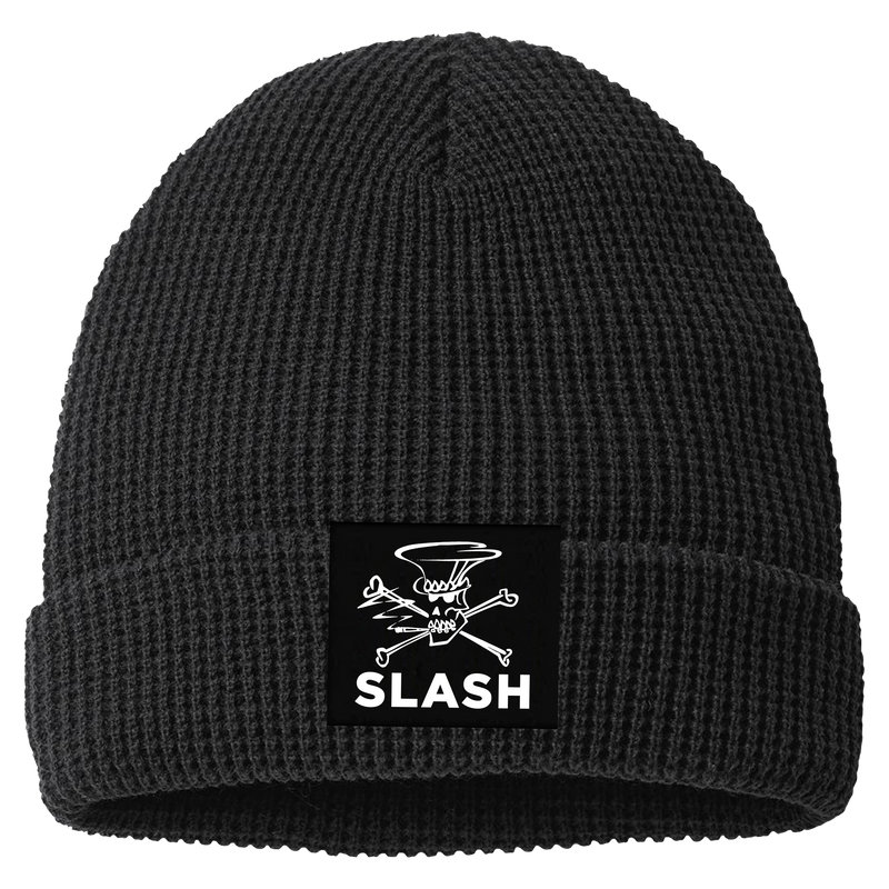 Slash Skully Clamshell Black Beanie