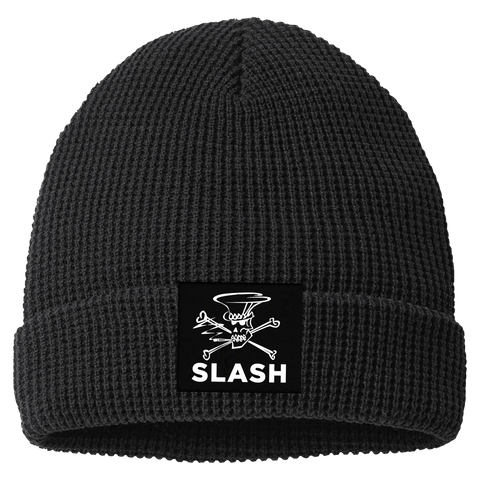 Slash Skully Clamshell Black Beanie